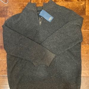 Pendleton 100% Shetland Wool Washable 1/4 Zip XL Mock Neck Knit Sweater New Tags